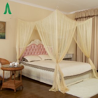 مظلة سرير مستطيلة من ماجيستي بشبكة ناموسية لسرير مفرد ومزدوج بحجم كينغ