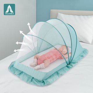 الرضع الأطفال قابلة للطي تركيب خالية من البعوض صافي التهوية والتهوية حزام التظليل مساحة كبيرة الدانتيل
