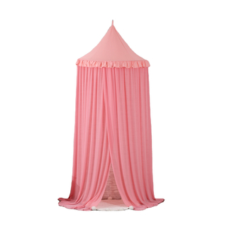 نمط جديد البوليستر الوردي ناموسية دائرية سرير الأميرة بنات مظلة